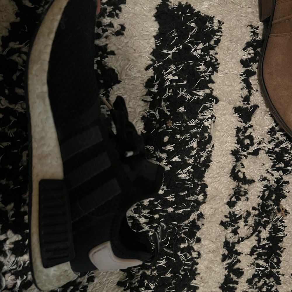 Adidas Black and White Running Shoes